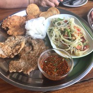 สเต็กถาดใบเตย โพธาราม ใบเตยสเต็กถาด