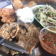 สเต็กถาดใบเตย โพธาราม ใบเตยสเต็กถาด