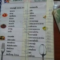 เมนูของร้าน ครัว สี่ อ. เขื่อนท่านา
