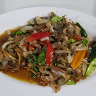 เมนูของร้าน ครัวเจ๊แมว ปากน้ำปราณ