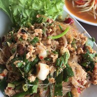 เมนูของร้าน ส้มตำแซ่บนัว (หน้าโกลบอล)