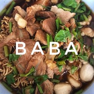 เมนูของร้าน ก๋วยเตี๋ยวหมูตุ๋น สเต็ก บ้านบาบ๋า