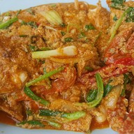 เมนูของร้าน Ok ซีฟู้ด ฝั่งตรงข้ามบุปผาชน