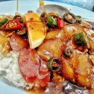 เมนูของร้าน ข้าวหมูแดงหมูกรอบราชบุรี