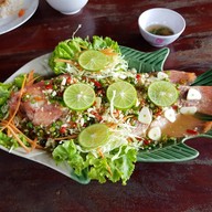 เมนูของร้าน ร้านปลาเขื่อนทองผาภูมิ