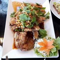 เมนูของร้าน ช.ช้าง ส้มตำยกครก ปัว จ.น่าน ศิลาแลง