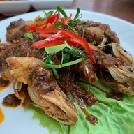 เมนูของร้าน อาหารป่าปลาเขื่อน