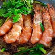 กุ้งอบวุ้นเส้นแม่พิมพ์ใจตลาดน้ำคลองลัดมะยม หมู่บ้านพระปิ่น3