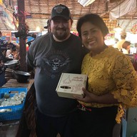 กุ้งอบวุ้นเส้นแม่พิมพ์ใจตลาดน้ำคลองลัดมะยม หมู่บ้านพระปิ่น3