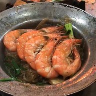 กุ้งอบวุ้นเส้นแม่พิมพ์ใจตลาดน้ำคลองลัดมะยม หมู่บ้านพระปิ่น3