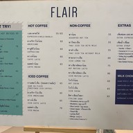 เมนู FLAIR The Espresso Bar Thaniya Plaza