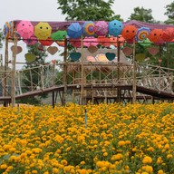 บรรยากาศ หมู่บ้านดอกไม้ บ้านห้วยสําราญ