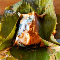 เมนูของร้าน เรือนไทยกุ้งเผา วัดเชิงเลน