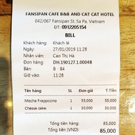 เมนู Fansipan Terrace Cafe & Stay