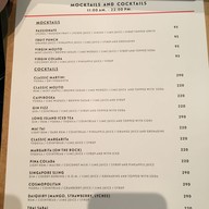 เมนู Cafe Des Artists