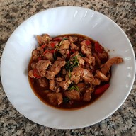 กะเพราหมูชิ้น