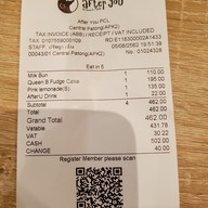 เมนู After You Dessert Cafe Central Patong