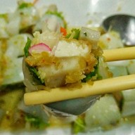 เมนูของร้าน ก๋วยเตี๋ยวลุยสวน( น้ำจิ้มมะนาวสด รสเด็ด ) ไม่ใส่ผงชูรส (ไม่มีส่วนผสมของเนื้อสัตว์)