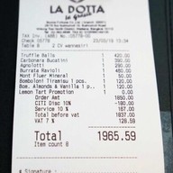 เมนู La Dotta La Grassa