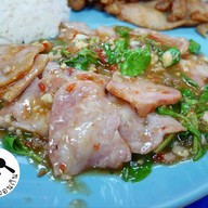 เมนูของร้าน พ่อค้าแซ่บแยกสวนผัก