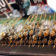 แซ่บเลียศอก กุ้งเผาหัวมันแก้ว (ใช้กุ้งเป็น) ตลาดอินดี้ปิ่นเกล้า ซอย3