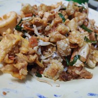 เมนูของร้าน ผัดไทยในอู่ ผัดไทยกากหมูสูตรโบราณ