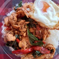 เมนูของร้าน ข้าวหมูทอดเจ๊อ้อม