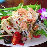 เมนูของร้าน ส้มตำ ปลาเขื่อน