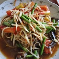 เมนูของร้าน ส้มตำป้าไหม (หลังมหาวิทยาลัยแม่โจ้)