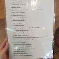 เมนู Better Days Health foos and smoothie bowls.