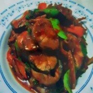 เมนูของร้าน ฮือ กัน มา อาหารป่า อาหารตามสั่ง