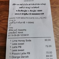 เมนู MADE FOR MOUTH HQ ถนนสีหราชเดโชชัย