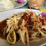เมนูของร้าน ส้มตำ หน้าวัดหน้าพระลาน