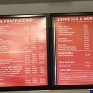 เมนู Starbucks Ataturk International arrival