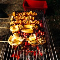 จัมโบ้หมึกย่างพุงแตก จุดขายใกล้กาดสามแยก