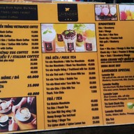 เมนู Bar & Caffe Lavender