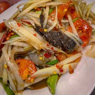 เมนูของร้าน ส้มตำถาดครกไม้