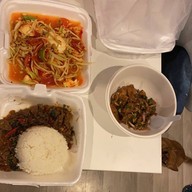 เมนูของร้าน แซ่บโพดด ยำเครื่องแน่น เมืองทองธานี (มีอาหารด้วยค่ะ)