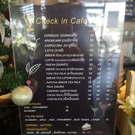 เมนู Check In Cafe