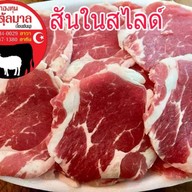 เนื้อวัวสด สไลด์ เนื้อไก่ ร้านฮาซันบัยตุ้ลมาล ตลาดบางกะปิ ฮาลาล