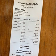 เมนู Sunkiss Pool.bed.cafe SUNKISS.BANGKOK