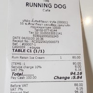 เมนู The Running Dog Café