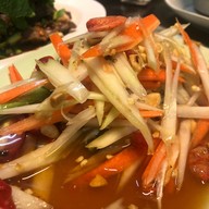 เมนูของร้าน ส้มตำแซ่บ ข้างโกอ้วน