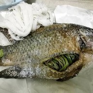 ไก่ย่างปรีชา ปลาเผา