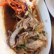 เมนูของร้าน ป.ปลาเผา บางแสน