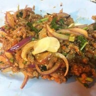 เมนูของร้าน ป.ปลาเผา บางแสน