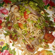 เมนูของร้าน ร้านสารพัดตำเมี่ยงปลาเผาไทนคร ศรีสงคราม