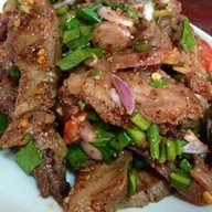 เมนูของร้าน ร้านสารพัดตำเมี่ยงปลาเผาไทนคร ศรีสงคราม