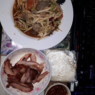 เมนูของร้าน ส้มตำแสงปัญญา แพรกษา