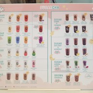 เมนู SUGARCHA ชูก้าร์ชา นมสดบราวชูก้าร์ โกโก้อร่อยมาก ชาเขียวมะลิ ชาผลไม้ นมหมีคาราเมล เดอะ พาซิโอ้ พาร์ค กาญจนาภิเษก